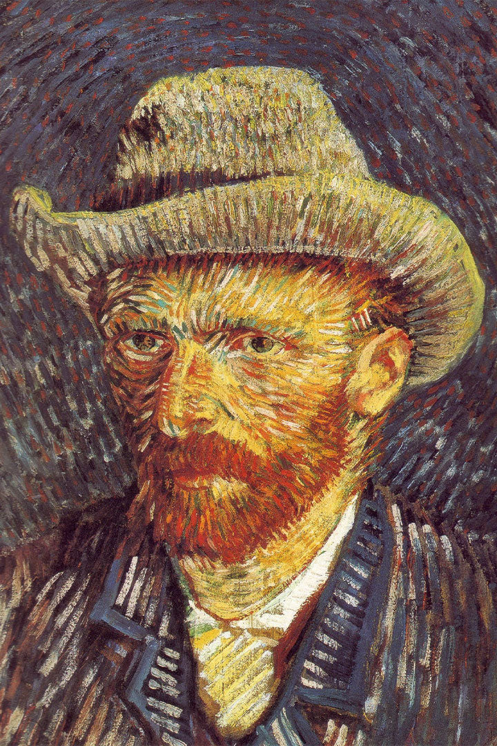 Obra Autorretrato com Chapéu de Palha de Van Gogh