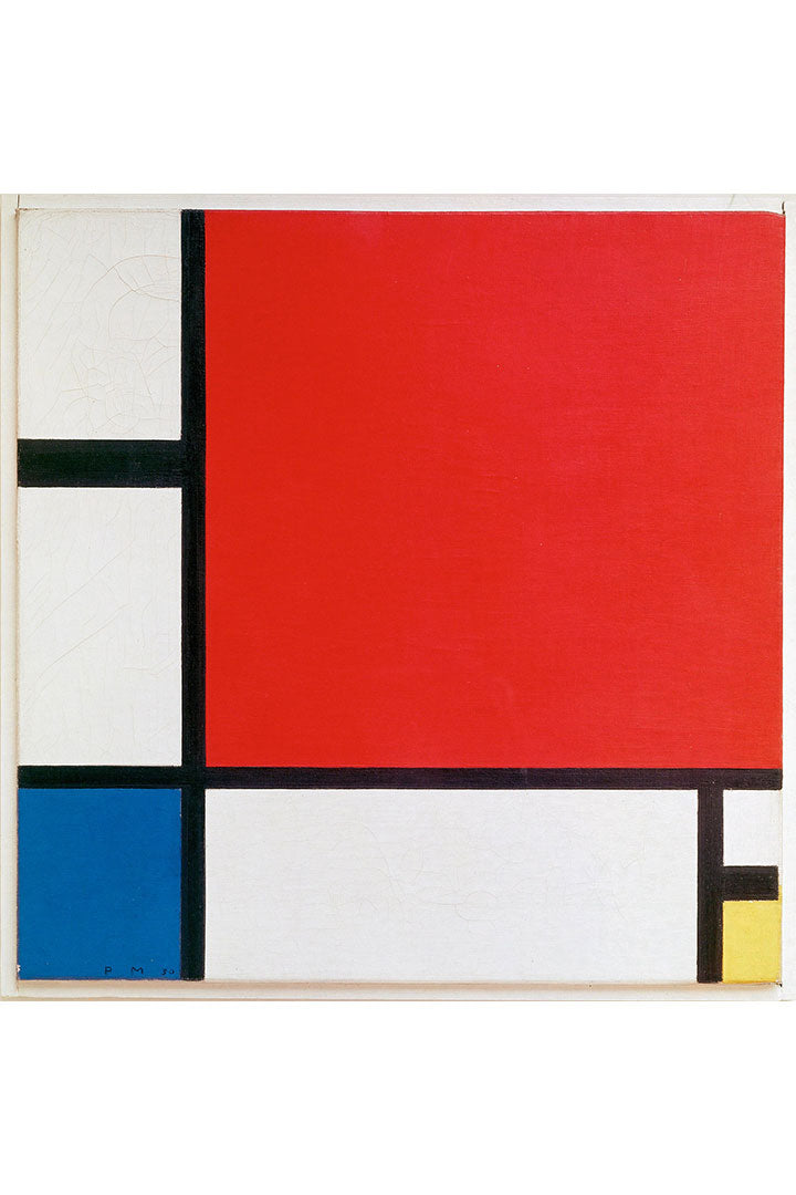 Obra Composição com Vermelho, Azul e Amarelo de Piet Mondrian