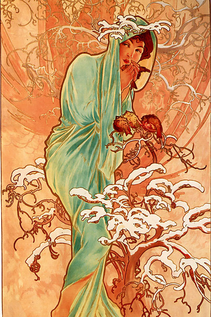 Obra Inverno de Alphonse Mucha