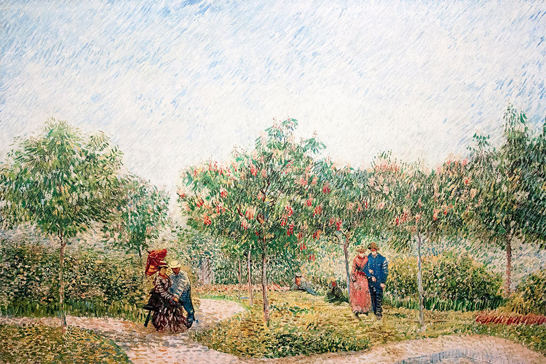 Obra Jardim com Casais Namorando de Van Gogh