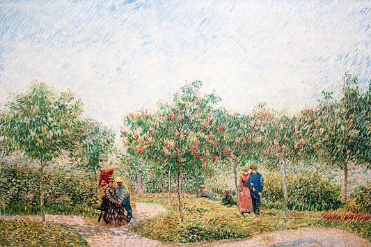 Obra Jardim com Casais Namorando de Van Gogh