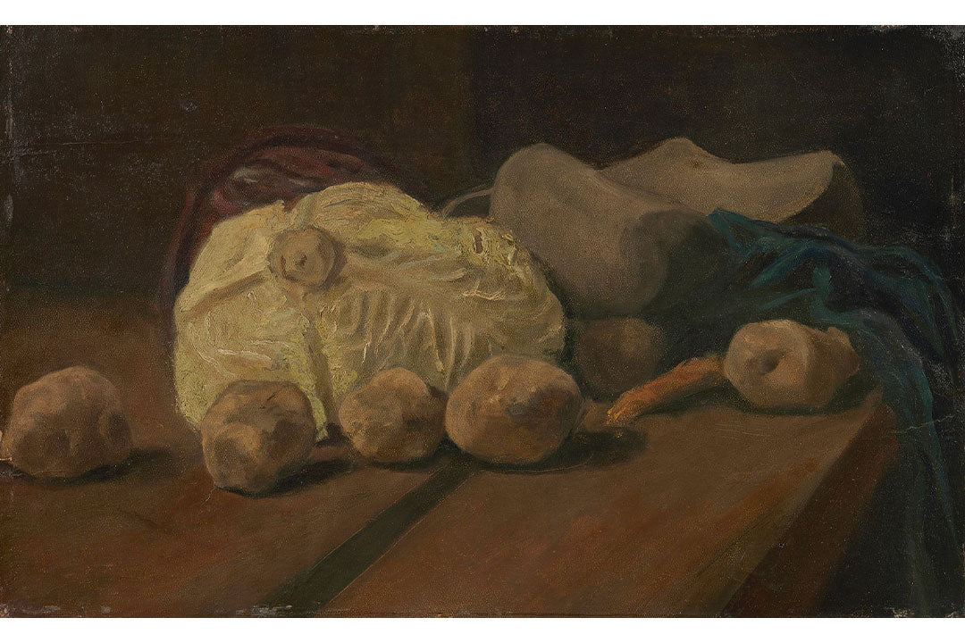 Obra Natureza Morta com Couve e Tamancos de Van Gogh
