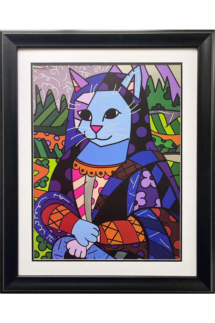 Pintura Mona Cat de Romero Britto