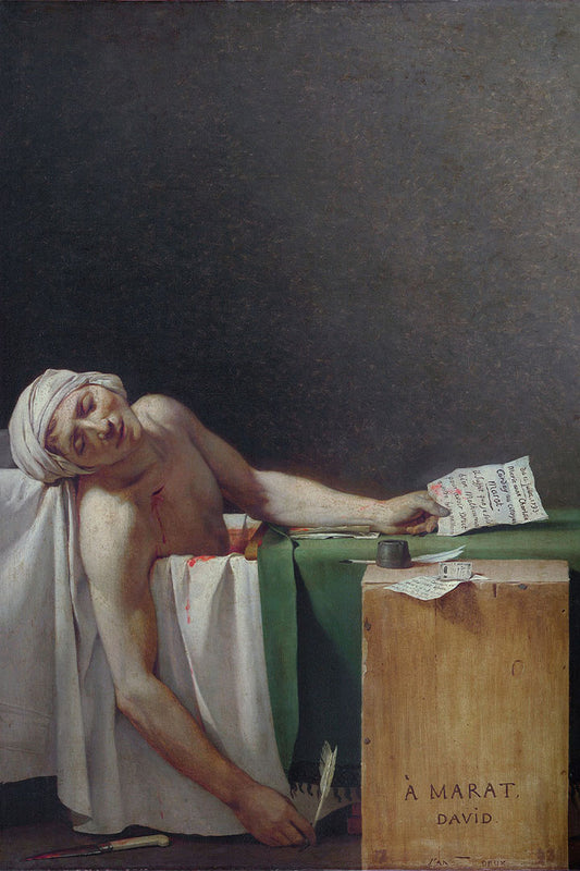 Quadro a Morte de Marat de Jacques-Louis David