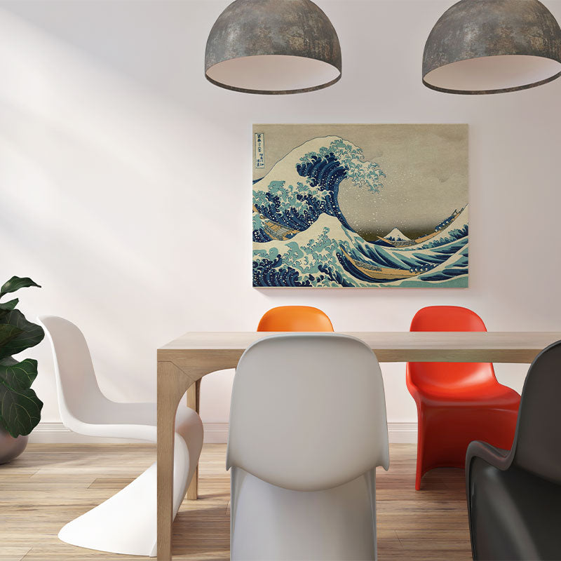 Quadro A Grande Onda De Kanagawa Pendurado em Sala de Jantar.