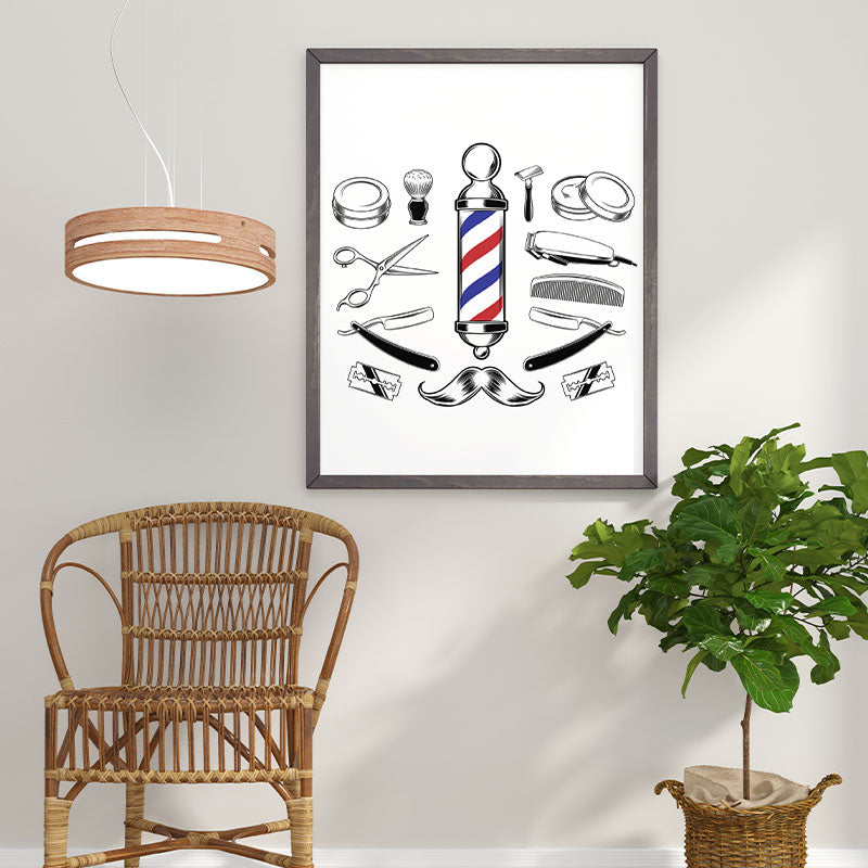 Quadro Decorativo Barbearia Moderna