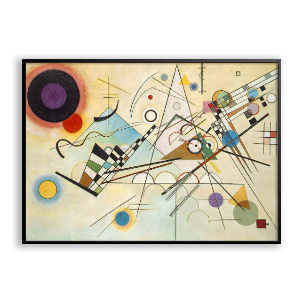 Quadro Decorativo Composição VIII Moldura Filete Preta