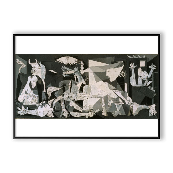 Quadro Decorativo Guernica Moldura Filete Preta