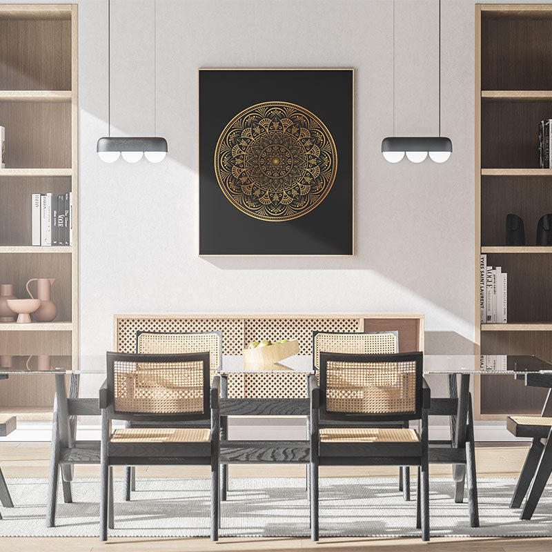 Quadro Decorativo Mandala Dourada