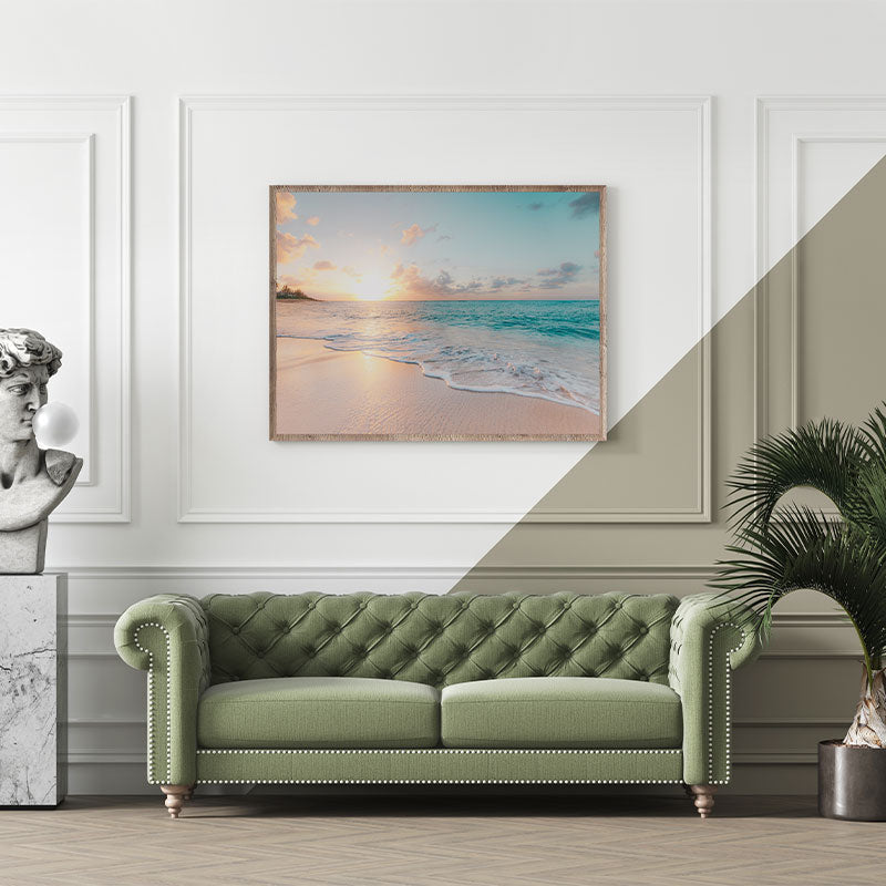 Quadro Decorativo Mar Na Praia