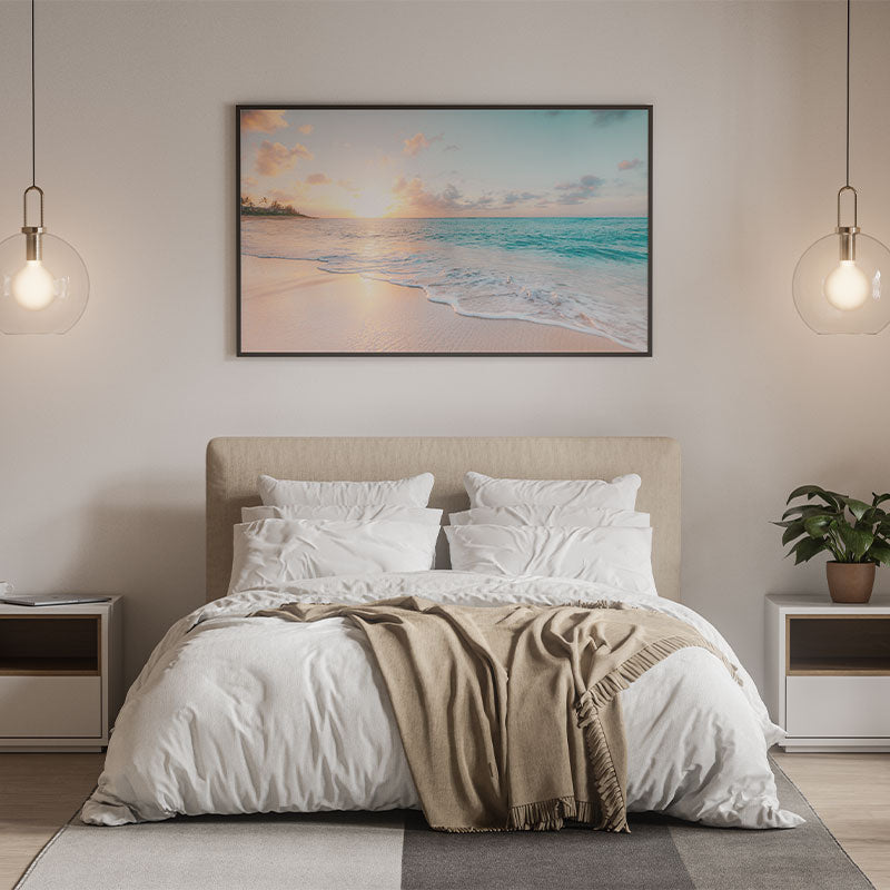 Quadro Decorativo Mar Na Praia
