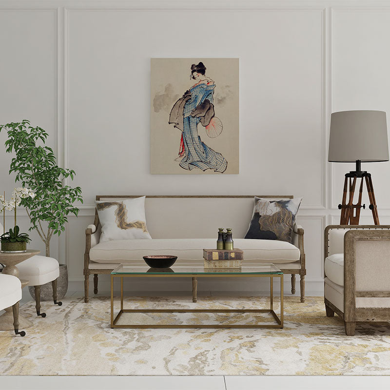 Quadro Decorativo Mulher Em Quimono Hokusai