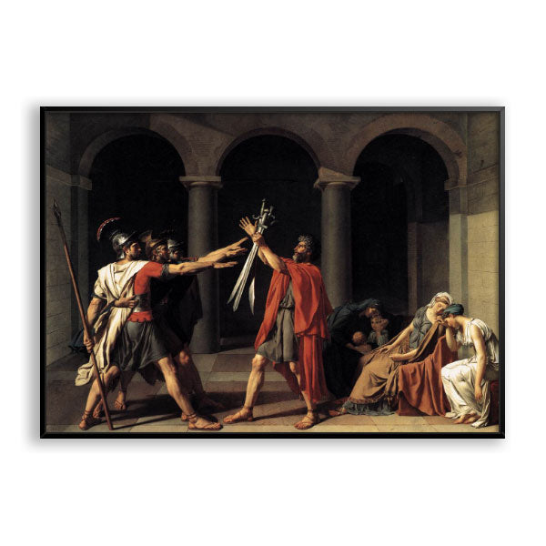 Quadro Decorativo O Juramento dos Horácios Moldura Filete Preta