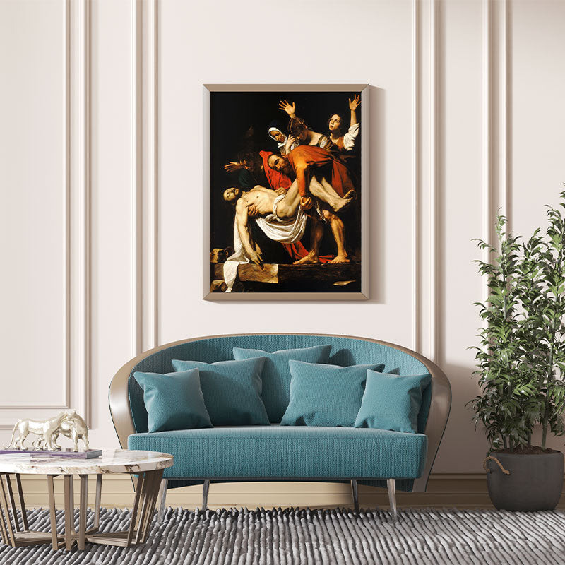 Quadro Decorativo O Sepultamento de Cristo Caravaggio
