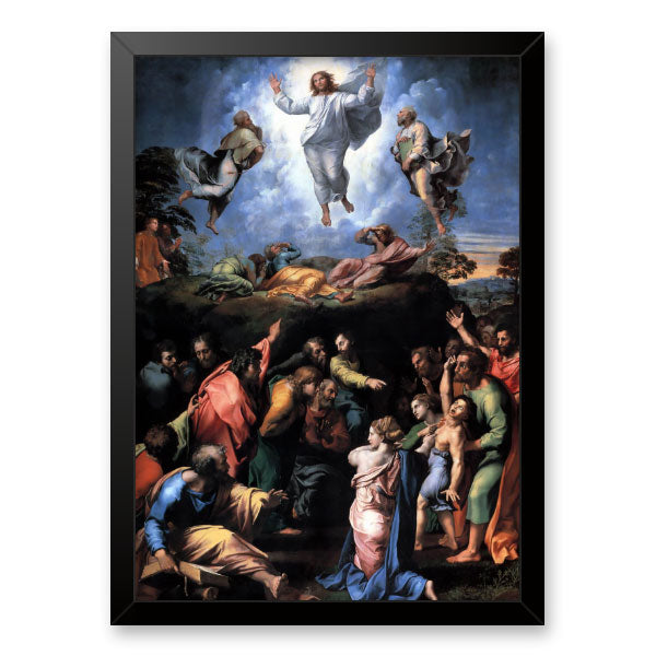 Quadro Transfiguração Rafael Sanzio Moldura Tradicional Preta