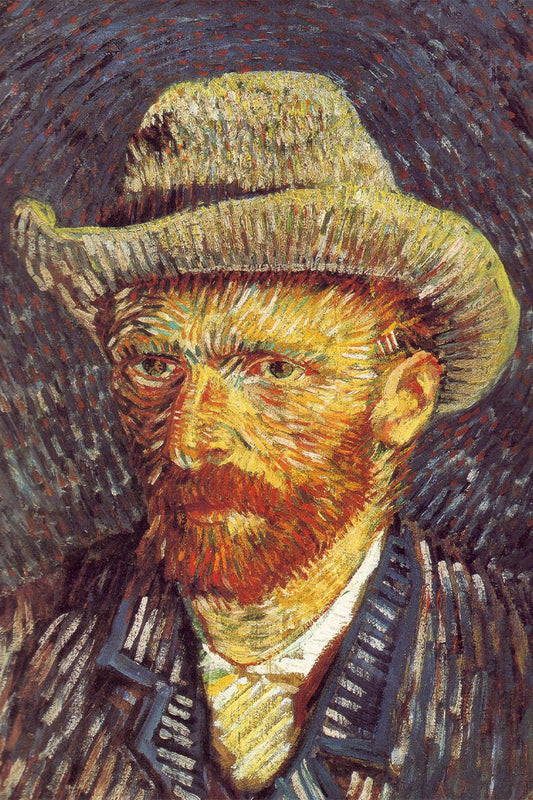 Obra Autorretrato com Chapéu de Palha de Van Gogh