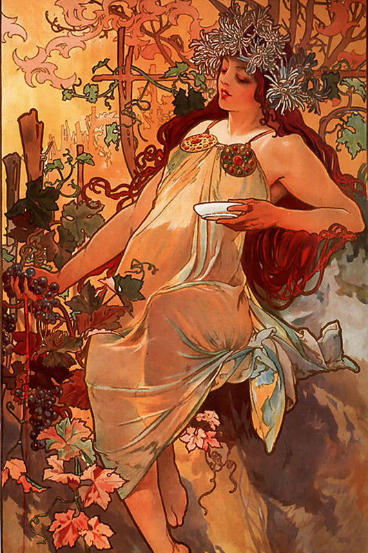 Obra Outono de Alphonse Mucha