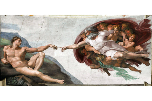 Pintura A Criação de Adão de Michelangelo