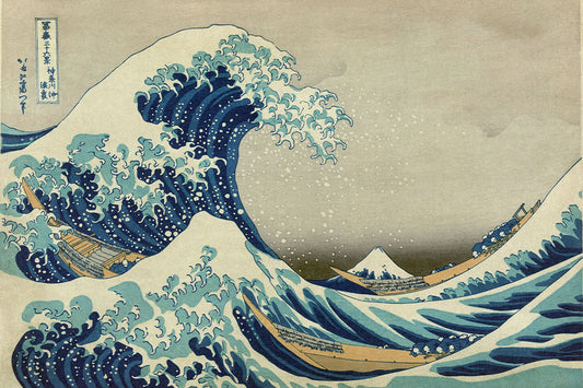 Pintura A Grande Onda de Kanagawa de Katsushika Hokusai