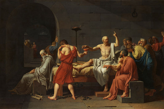 Pintura A Morte de Sócrates de Jacques-Louis David