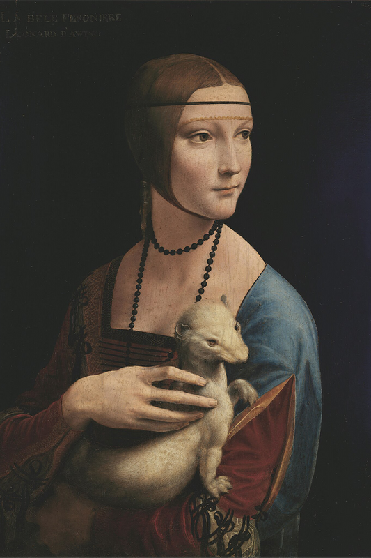 Pintura Dama com Arminho de Leonardo Da Vinci