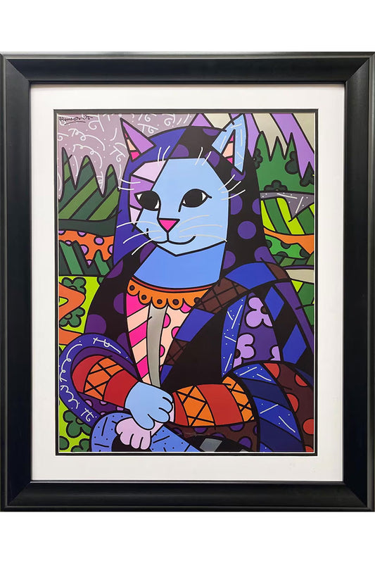 Pintura Mona Cat de Romero Britto