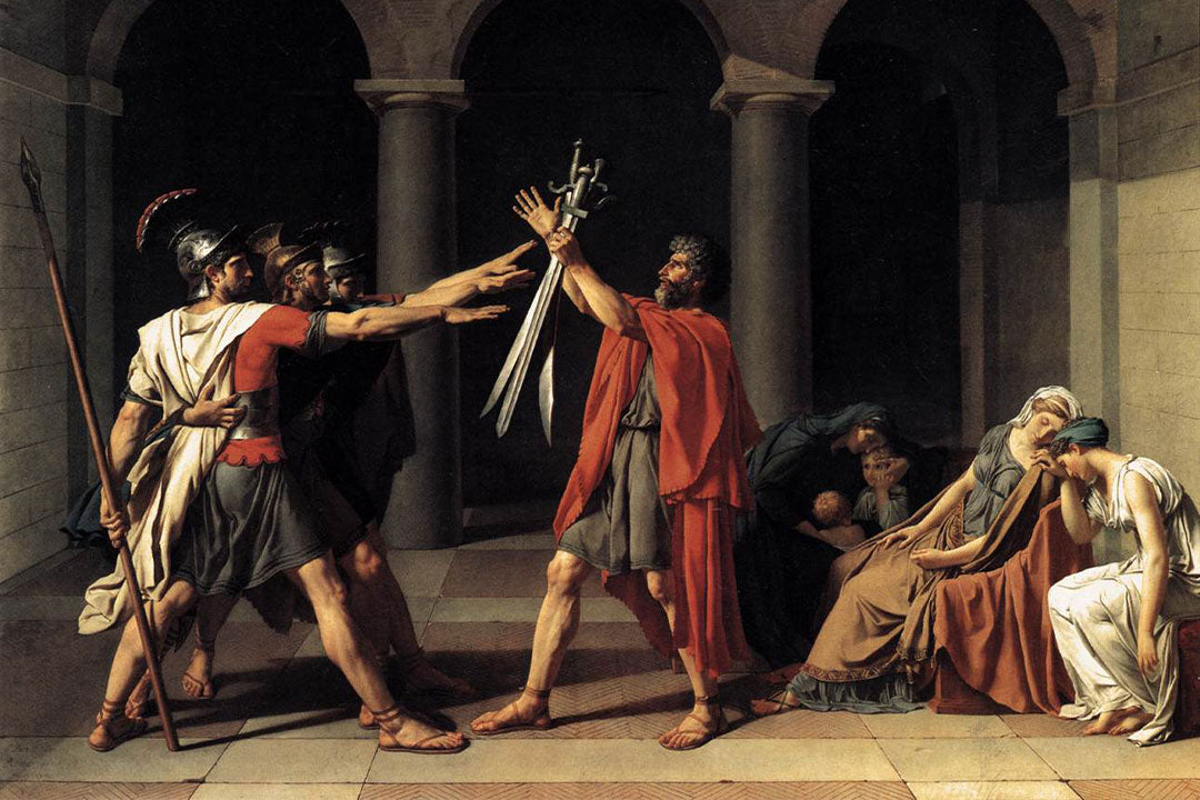 Pintura O Juramento dos Horácios de Jacques-Louis David