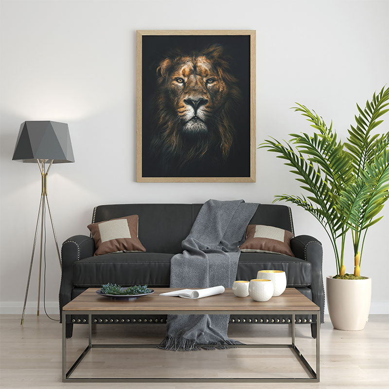 Sala Decorada Com Quadro Decorativo De Animal