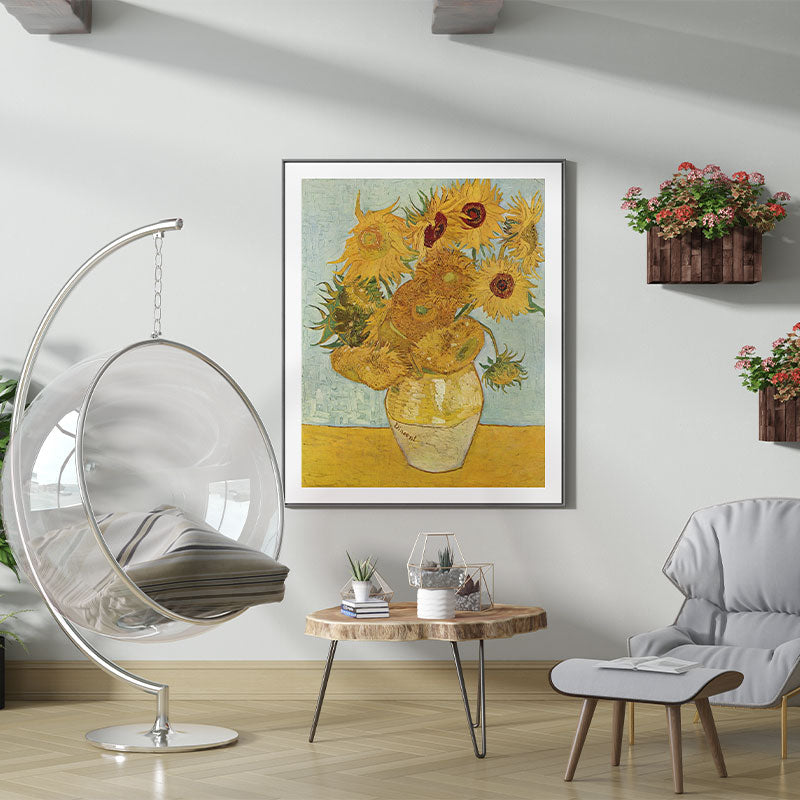 Quadro Decorativo Doze Girassóis Numa Jarra Van Gogh