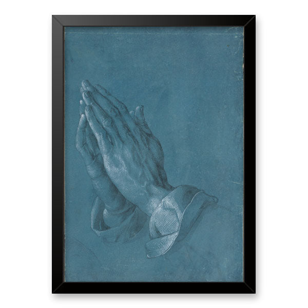 Quadro Decorativo Mãos Que Oram Albrecht Dürer Moldura Tradicional Preta