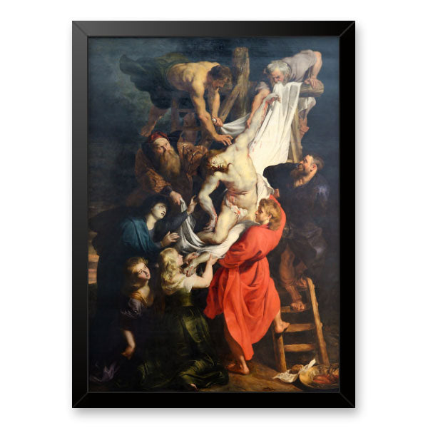 Quadro Decorativo A Descida da Cruz Moldura Tradicional Preta
