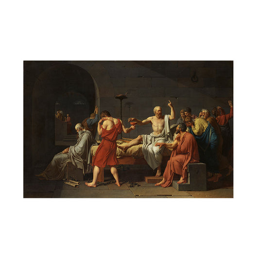 Quadro Decorativo A Morte de Sócrates Jacques-Louis David