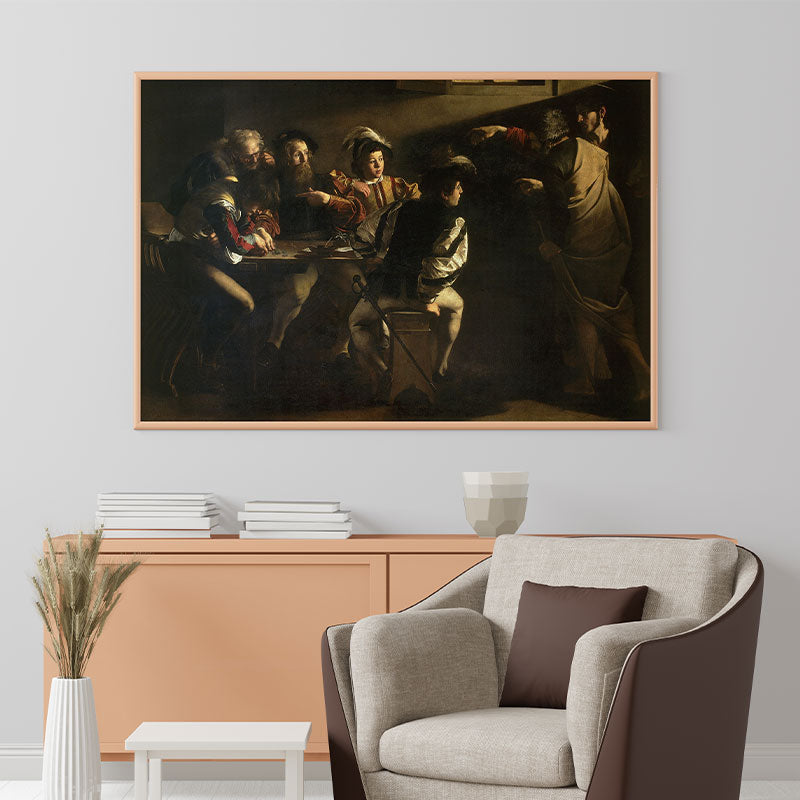 Quadro Decorativo A Vocação de São Mateus Caravaggio