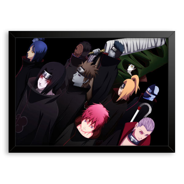 Quadro Decorativo Akatsuki Moldura Tradicional Preta