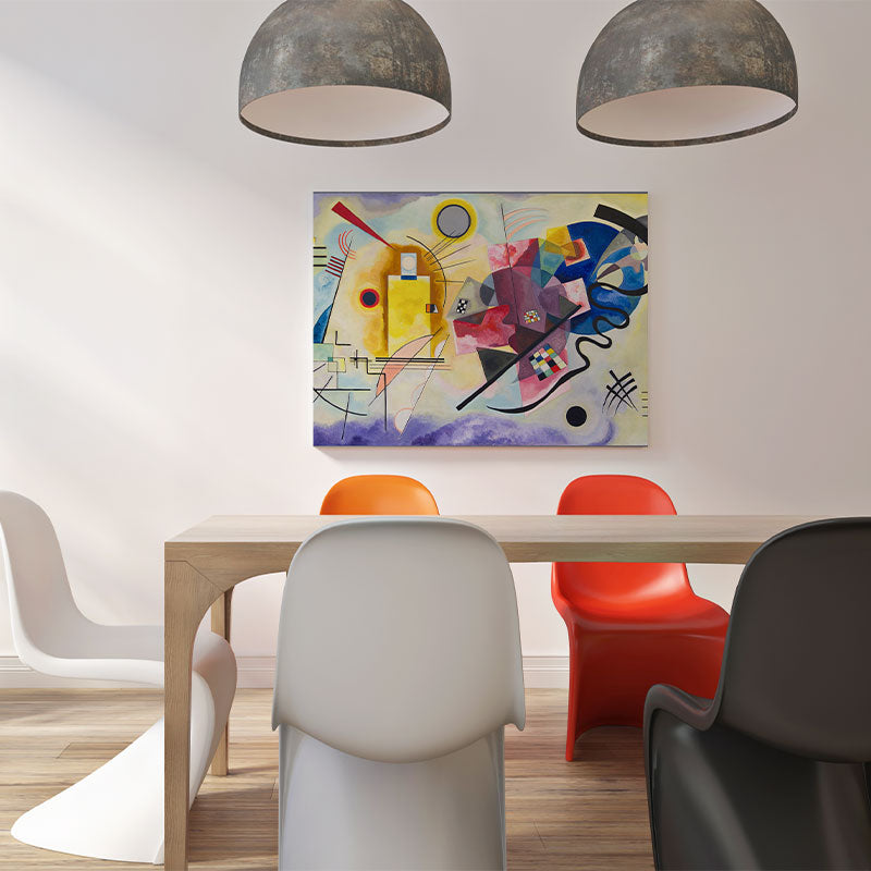 Quadro Decorativo Amarelo Vermelho Azul Kandinsky