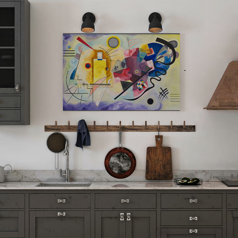 Quadro Decorativo Amarelo Vermelho Azul Kandinsky