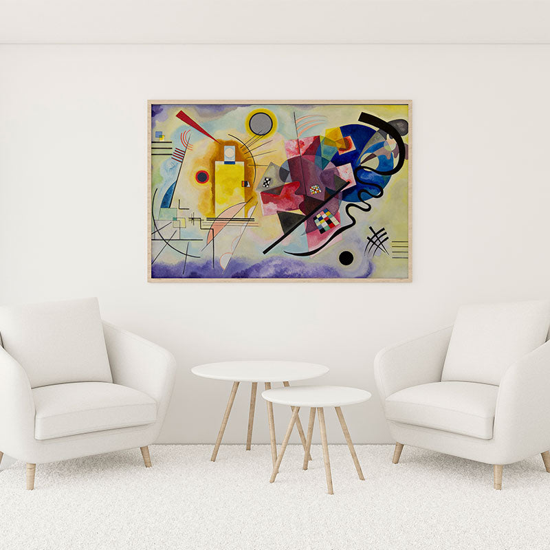 Quadro Decorativo Amarelo Vermelho Azul Kandinsky