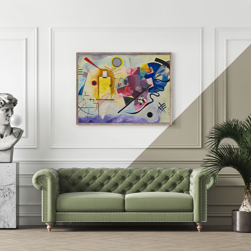 Quadro Decorativo Amarelo Vermelho Azul Kandinsky