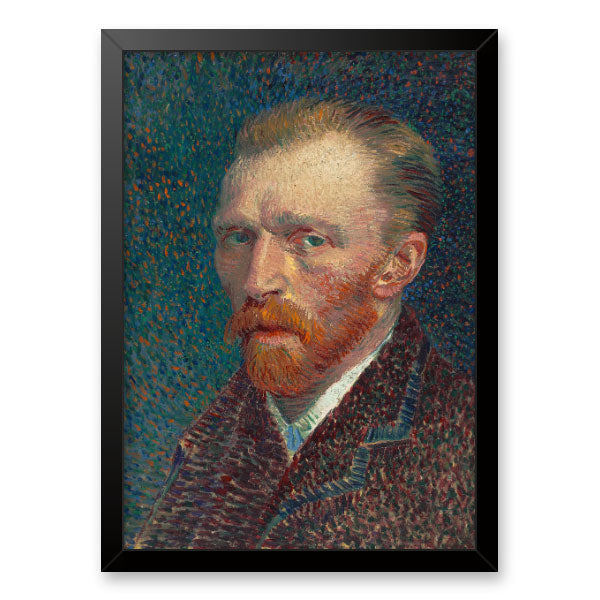 Quadro Decorativo Autorretrato Van Gogh 1887 Moldura Tradicional Preta