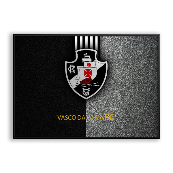 Quadro Decorativo Club de Regatas Vasco da Gama Moldura Filete Preta