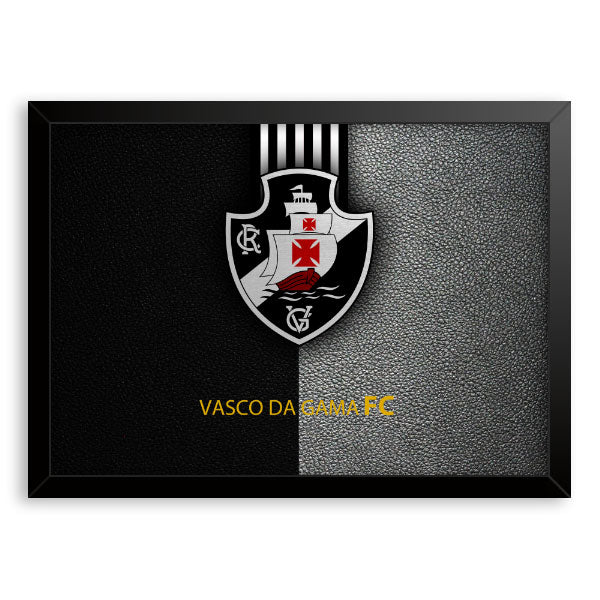 Quadro Decorativo Club de Regatas Vasco da Gama Moldura Tradicional Preta