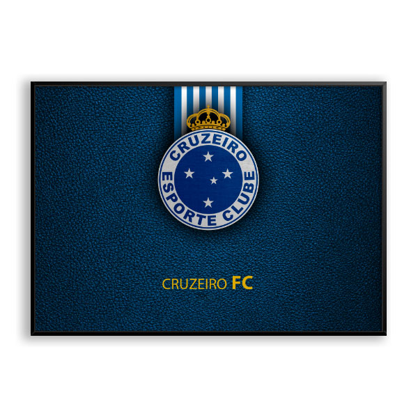 Quadro Decorativo Cruzeiro Esporte Clube Moldura Filete Preta