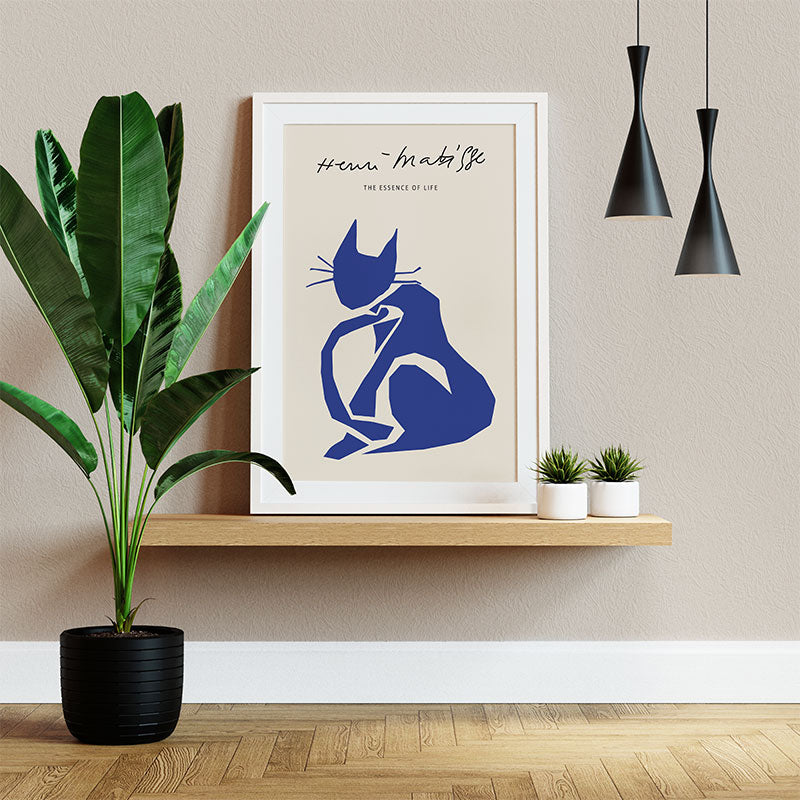 Quadro Decorativo Gato Azul Henri Matisse
