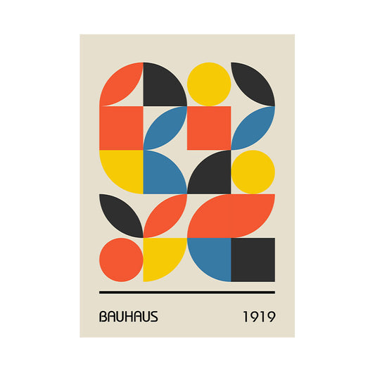 Quadro Decorativo Geométrico Bauhaus 1919