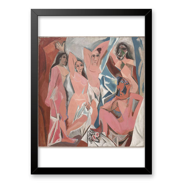 Quadro Decorativo Les Demoiselles d'Avignon Pablo Picasso Moldura Tradicional Preta