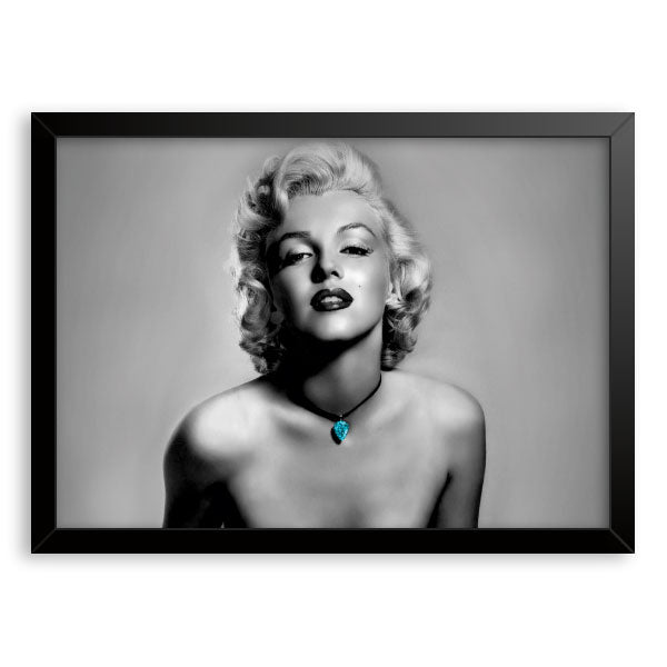 Quadro Decorativo Marilyn Monroe Moldura Tradicional Preta