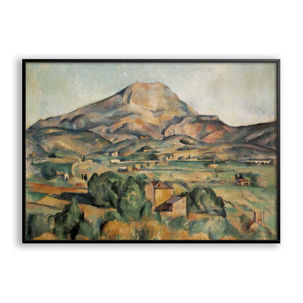 Quadro Decorativo Monte Sainte-Victoire Visto de Bellevue Moldura Filete Preta