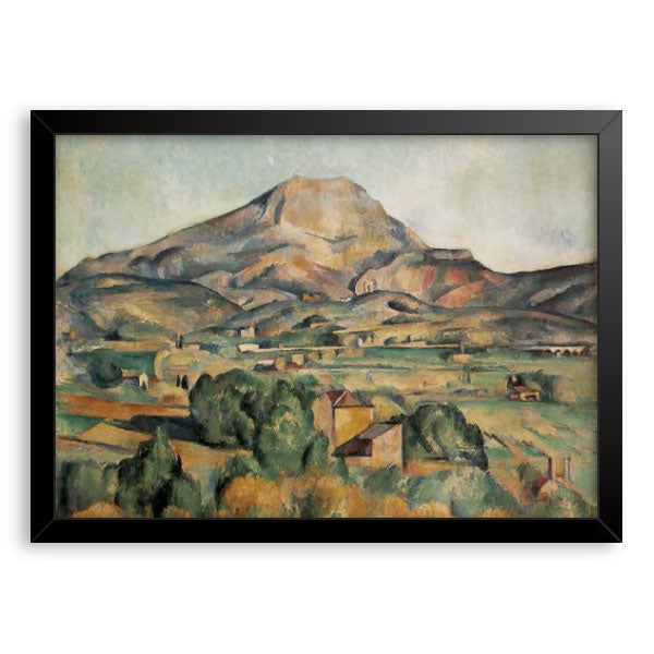 Quadro Decorativo Monte Sainte-Victoire Visto de Bellevue Moldura Tradicional Preta