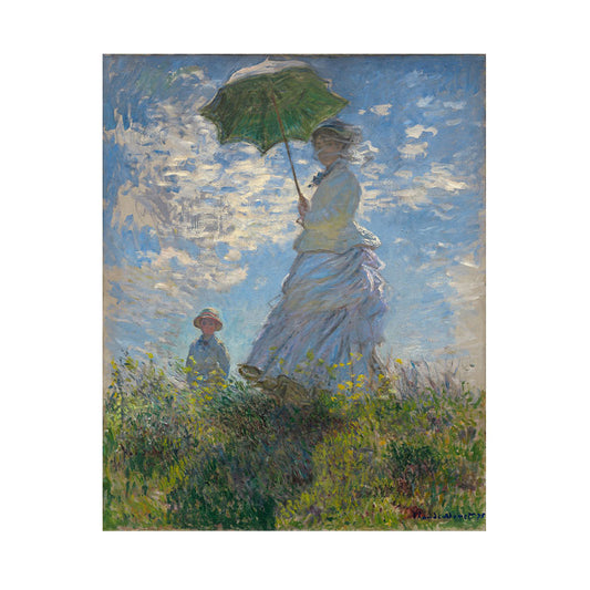 Quadro Decorativo Mulher Com Sombrinha Monet