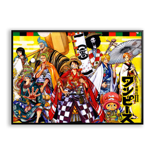 Quadro Decorativo One Piece Moldura Filete Preta